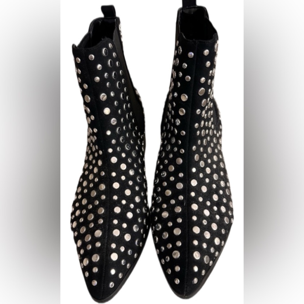 Nwot Design Lab Cayls Black & Silver Studded Slip… - image 2